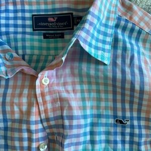 Mens XXL Vineyard Vines 100% cotton Whale Shirt, perfect Spring/Easter colors